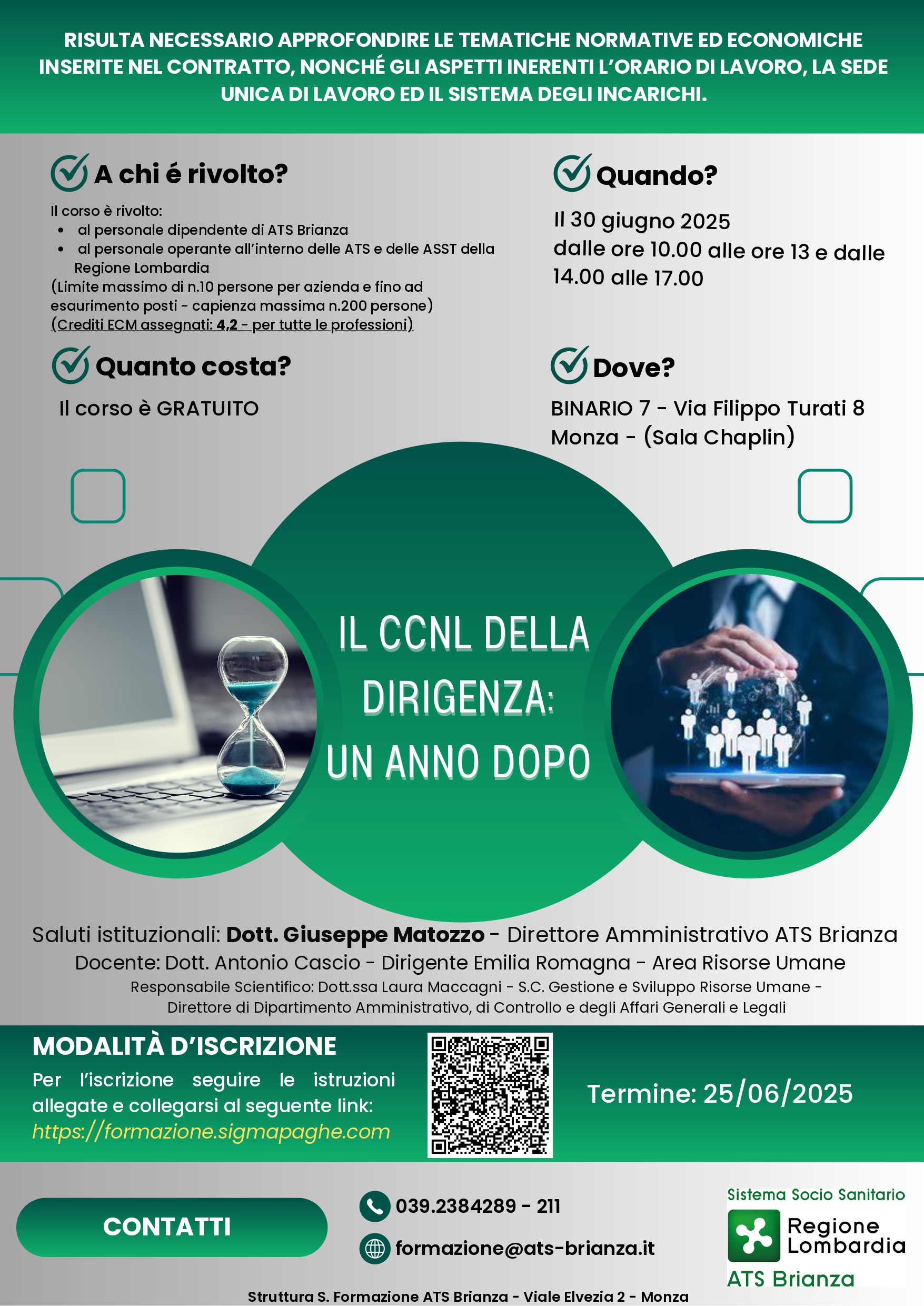Evento formativo: il CCNL della Dirigenza