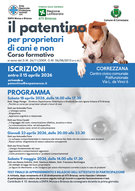 volantino patentino Correzzana